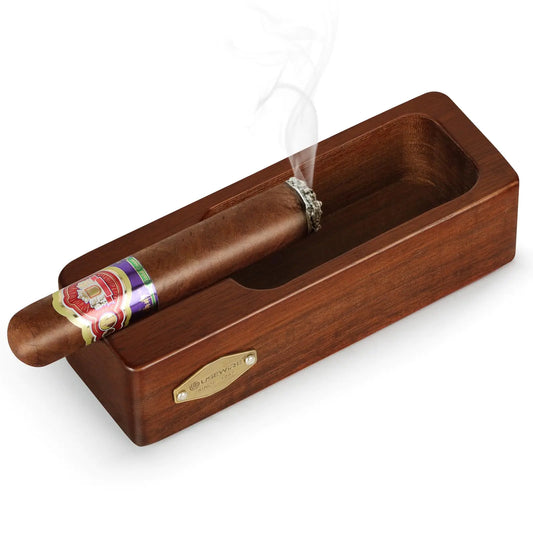 USEWIRE Ashtray Wooden Ashtray Cigar Ashtray Ashtrays for smokers outdoor Home Office Decoration Useful Ashtray Portable Travel Ashtray Smoking Lovers Gift (Wood Grain Color)