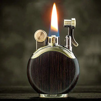 Morisk Vintage Trench Lighter Cool Pipe Lighters Fluid Refillable Windproof Reusable Antique Classic Flame Lighter Unique Birthday Gifts for Men Dad Husband