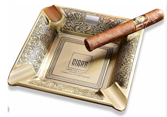 Metal Large Ashtray : 4 Slots Metal Large Ashtray for Home and Office Gifts for Men