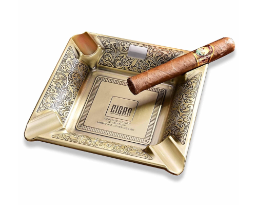 Metal Large Ashtray : 4 Slots Metal Large Ashtray for Home and Office Gifts for Men