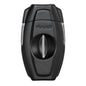 Xikar VX2 Black V-Cut Cigar Cutter with Stainless Steel Blades & Secure Lock Clips up to 70 Ring Gauge Cigars | 64 RG Bowl Spring-Loaded Deep V-Cut Cigar Snipper | Cigar Accessories for Aficionados
