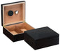 Prestige Import Group Chalet Desktop Cigar Humidor with Hygrometer and Humidifier - Stores up to 50 - Color: Black